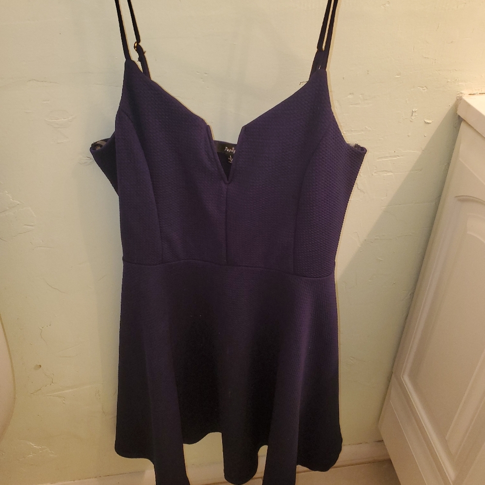 Papaya navy blue short dress